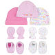 Gerber Cap, Booties and Mittens Set- Girl